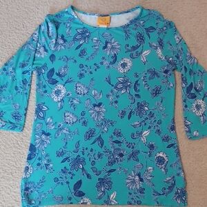 Ruby Rd. Floral 3/4 Sleeve Top